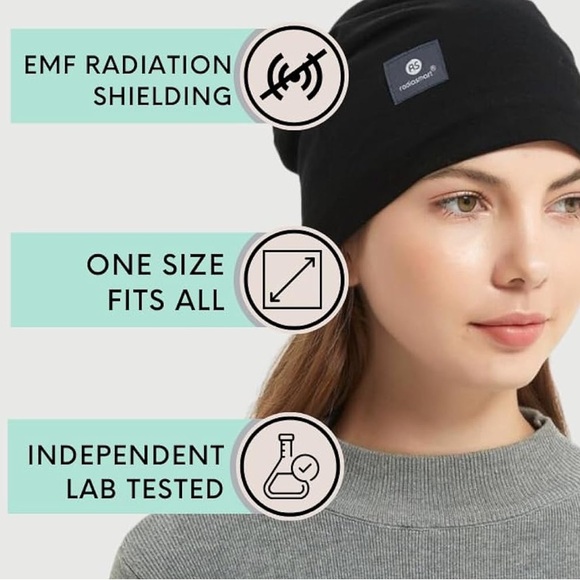 EMF Protection Slouch Beanie - Picture 3 of 3